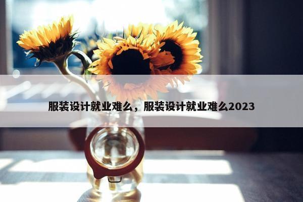 服装设计就业难么，服装设计就业难么2023