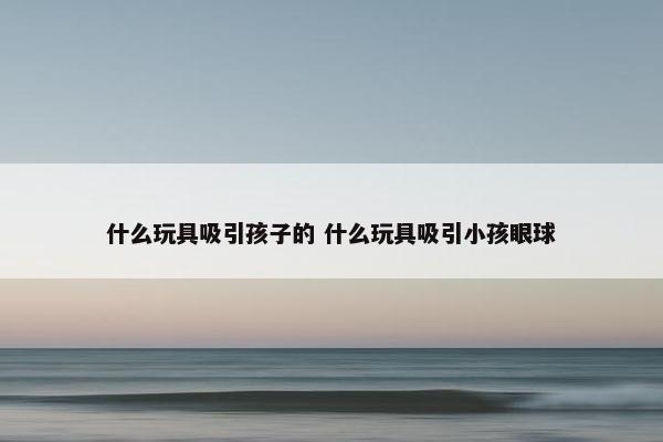 什么玩具吸引孩子的 什么玩具吸引小孩眼球