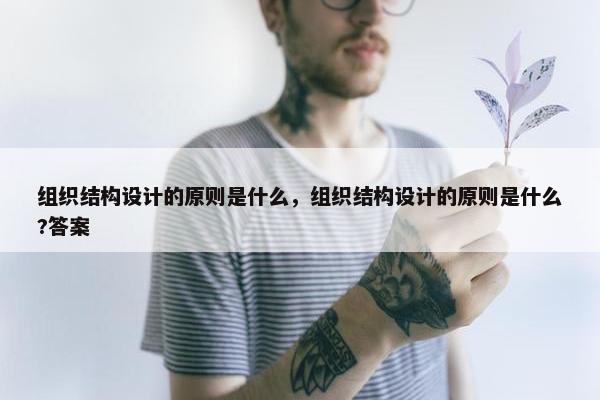 组织结构设计的原则是什么，组织结构设计的原则是什么?答案