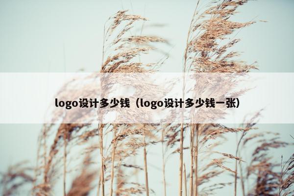 logo设计多少钱（logo设计多少钱一张）