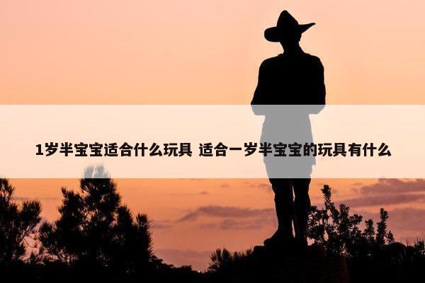 1岁半宝宝适合什么玩具 适合一岁半宝宝的玩具有什么