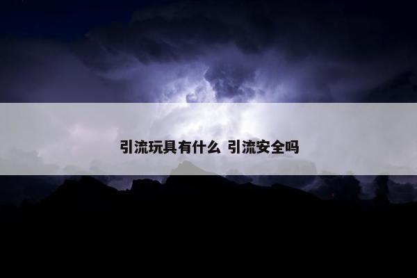 引流玩具有什么 引流安全吗