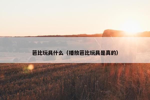 芭比玩具什么（播放芭比玩具是真的）