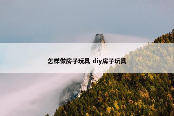 怎样做房子玩具 diy房子玩具