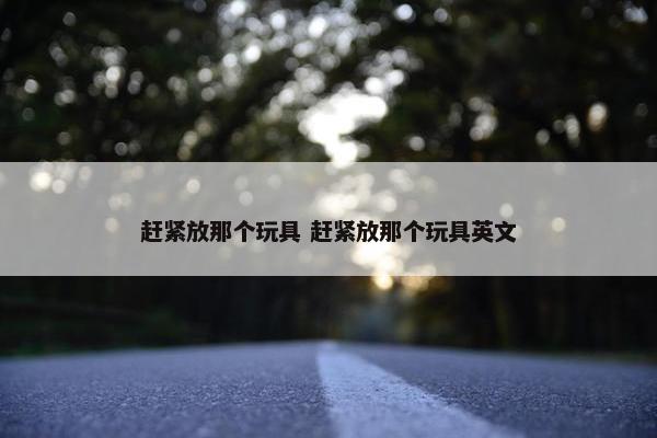 赶紧放那个玩具 赶紧放那个玩具英文