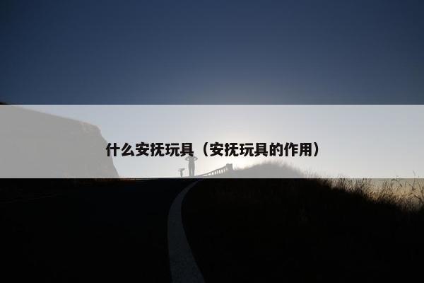 什么安抚玩具（安抚玩具的作用）