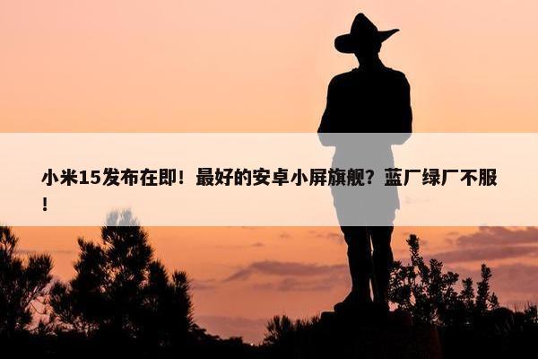 小米15发布在即！最好的安卓小屏旗舰？蓝厂绿厂不服！