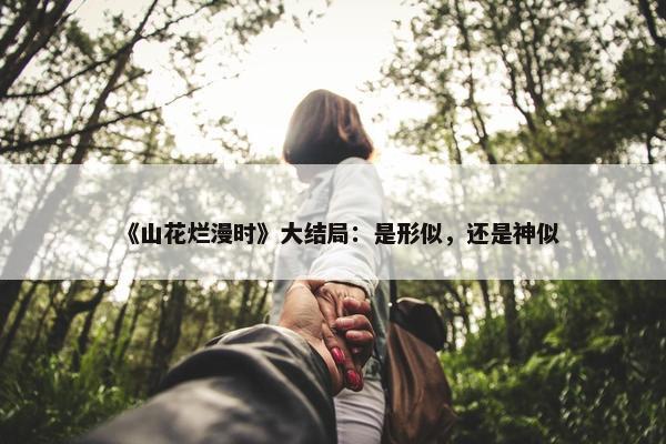 《山花烂漫时》大结局：是形似，还是神似