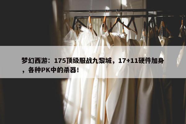 梦幻西游：175顶级服战九黎城，17+11硬件加身，各种PK中的杀器！