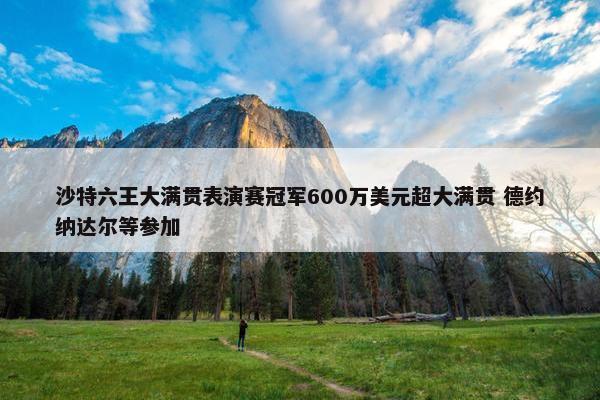 沙特六王大满贯表演赛冠军600万美元超大满贯 德约纳达尔等参加