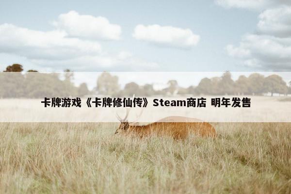 卡牌游戏《卡牌修仙传》Steam商店 明年发售