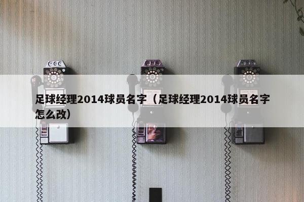 足球经理2014球员名字（足球经理2014球员名字怎么改）