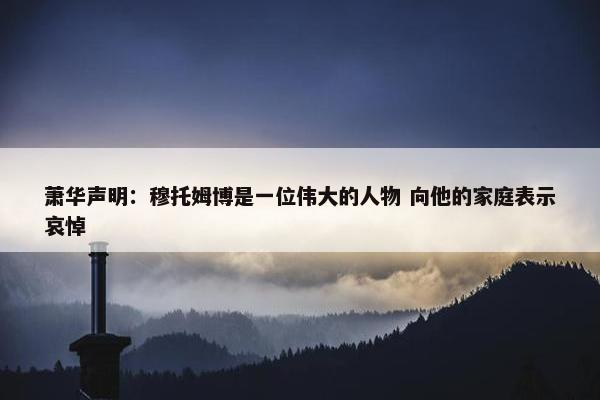 萧华声明：穆托姆博是一位伟大的人物 向他的家庭表示哀悼