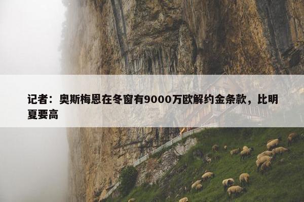 记者：奥斯梅恩在冬窗有9000万欧解约金条款，比明夏要高