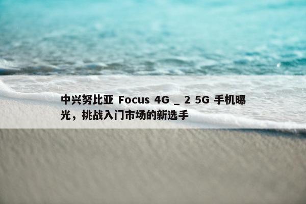 中兴努比亚 Focus 4G _ 2 5G 手机曝光，挑战入门市场的新选手