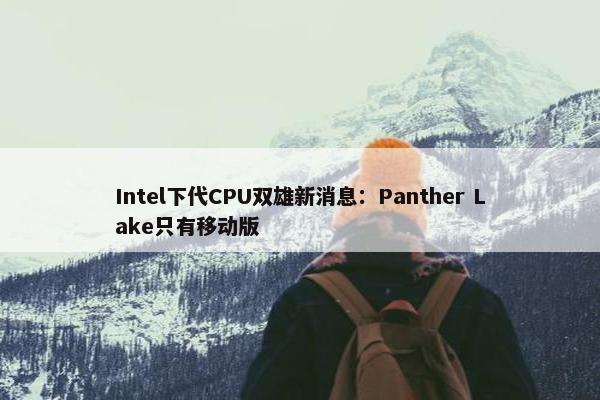 Intel下代CPU双雄新消息：Panther Lake只有移动版