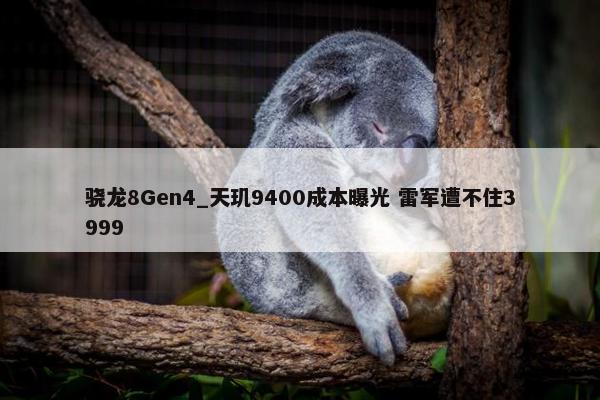 骁龙8Gen4_天玑9400成本曝光 雷军遭不住3999