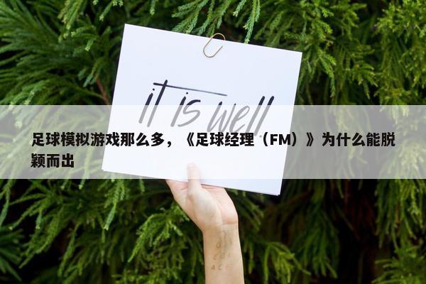 足球模拟游戏那么多，《足球经理（FM）》为什么能脱颖而出