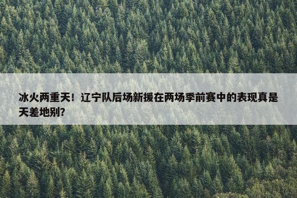 冰火两重天！辽宁队后场新援在两场季前赛中的表现真是天差地别？