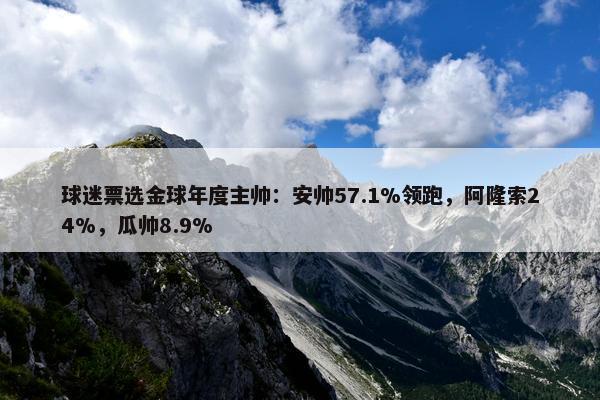 球迷票选金球年度主帅：安帅57.1%领跑，阿隆索24%，瓜帅8.9%