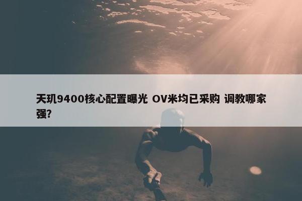 天玑9400核心配置曝光 OV米均已采购 调教哪家强？