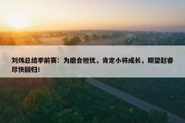 刘炜总结季前赛：为磨合担忧，肯定小将成长，期望赵睿尽快回归！