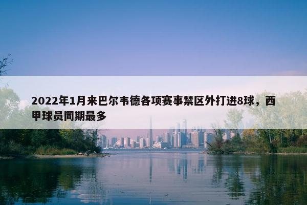 2022年1月来巴尔韦德各项赛事禁区外打进8球，西甲球员同期最多