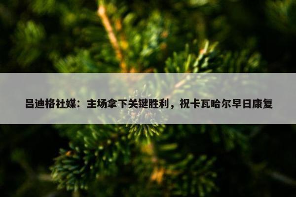 吕迪格社媒：主场拿下关键胜利，祝卡瓦哈尔早日康复