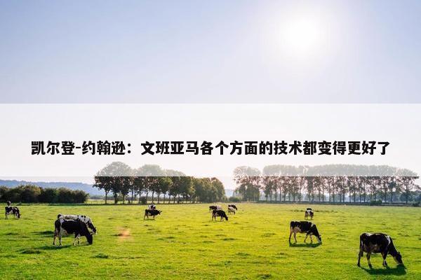 凯尔登-约翰逊：文班亚马各个方面的技术都变得更好了