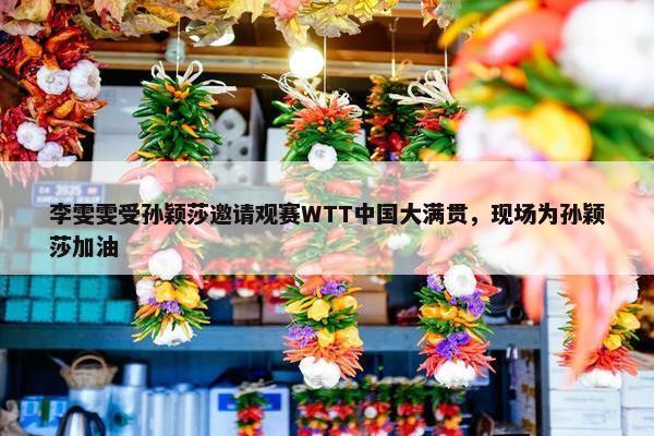 李雯雯受孙颖莎邀请观赛WTT中国大满贯，现场为孙颖莎加油