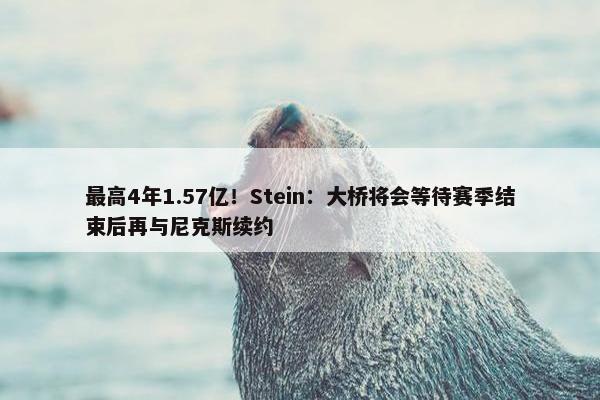 最高4年1.57亿！Stein：大桥将会等待赛季结束后再与尼克斯续约