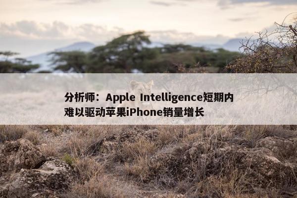 分析师：Apple Intelligence短期内难以驱动苹果iPhone销量增长