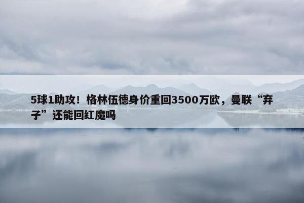 5球1助攻！格林伍德身价重回3500万欧，曼联“弃子”还能回红魔吗