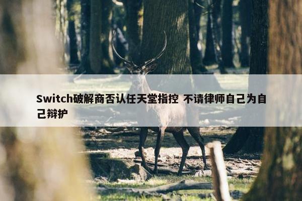 Switch破解商否认任天堂指控 不请律师自己为自己辩护