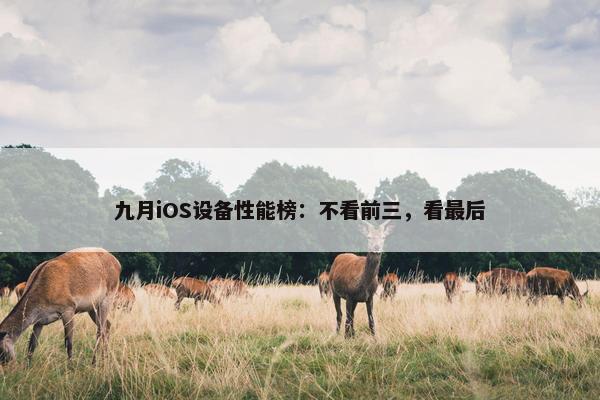 九月iOS设备性能榜：不看前三，看最后