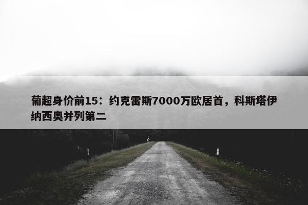 葡超身价前15：约克雷斯7000万欧居首，科斯塔伊纳西奥并列第二