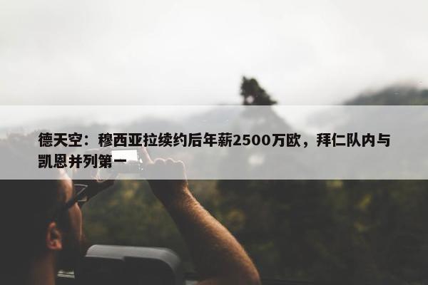 德天空：穆西亚拉续约后年薪2500万欧，拜仁队内与凯恩并列第一