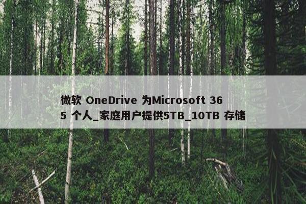 微软 OneDrive 为Microsoft 365 个人_家庭用户提供5TB_10TB 存储