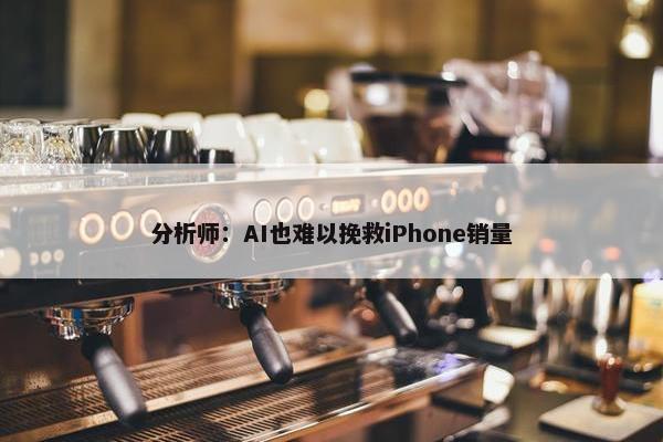 分析师：AI也难以挽救iPhone销量