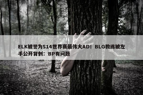 ELK被誉为S14世界赛最伟大AD！BLG教练被左手公开背刺：BP有问题