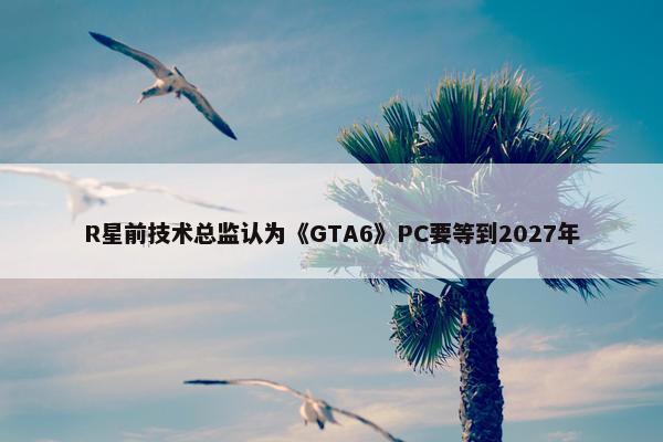 R星前技术总监认为《GTA6》PC要等到2027年