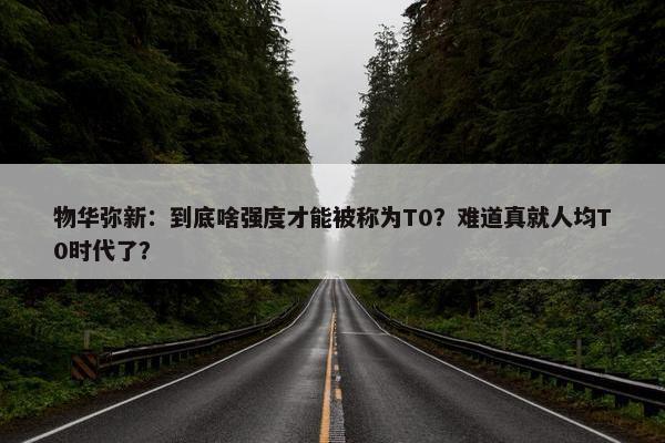 物华弥新：到底啥强度才能被称为T0？难道真就人均T0时代了？