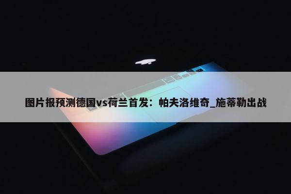 图片报预测德国vs荷兰首发：帕夫洛维奇_施蒂勒出战