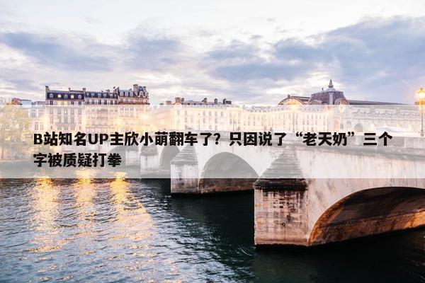 B站知名UP主欣小萌翻车了？只因说了“老天奶”三个字被质疑打拳