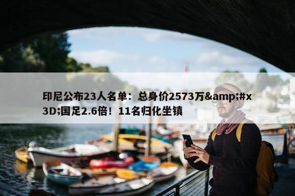 印尼公布23人名单：总身价2573万&#x3D;国足2.6倍！11名归化坐镇