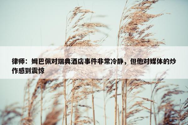 律师：姆巴佩对瑞典酒店事件非常冷静，但他对媒体的炒作感到震惊