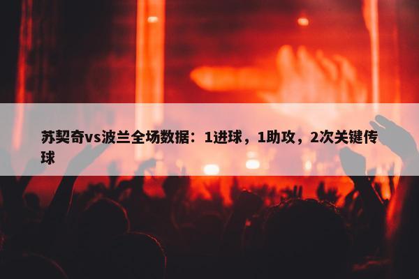 苏契奇vs波兰全场数据：1进球，1助攻，2次关键传球