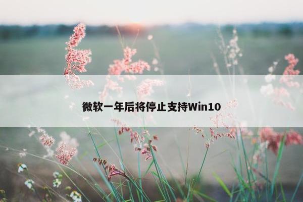 微软一年后将停止支持Win10