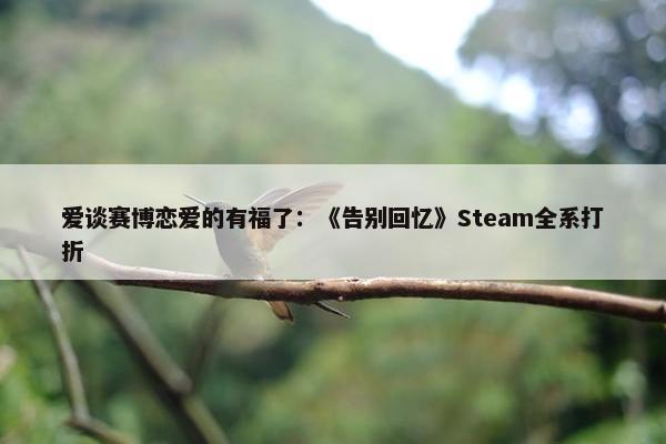 爱谈赛博恋爱的有福了：《告别回忆》Steam全系打折