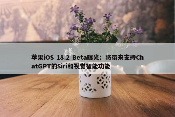 苹果iOS 18.2 Beta曝光：将带来支持ChatGPT的Siri和视觉智能功能